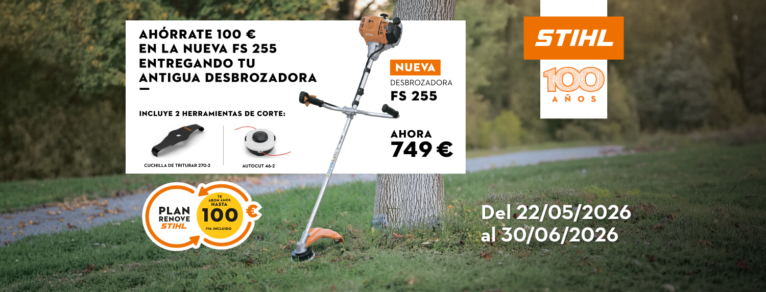 Plan Renove STIHL – Ahorra 100€ en tu nueva FS 255